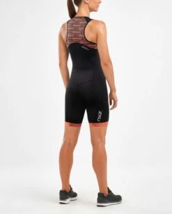 2XU Active Mouwloos Trisuit Zwart/oranje Dames -Sport Uitgebreide Kleding Winkel wt5546d blk shb 001