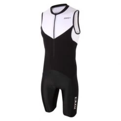 Zone3 Lava Long Distance Mouwloos Trisuit Zwart/wit Heren